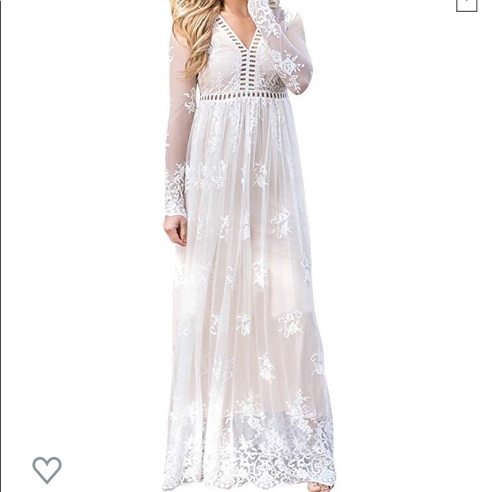 White long dress